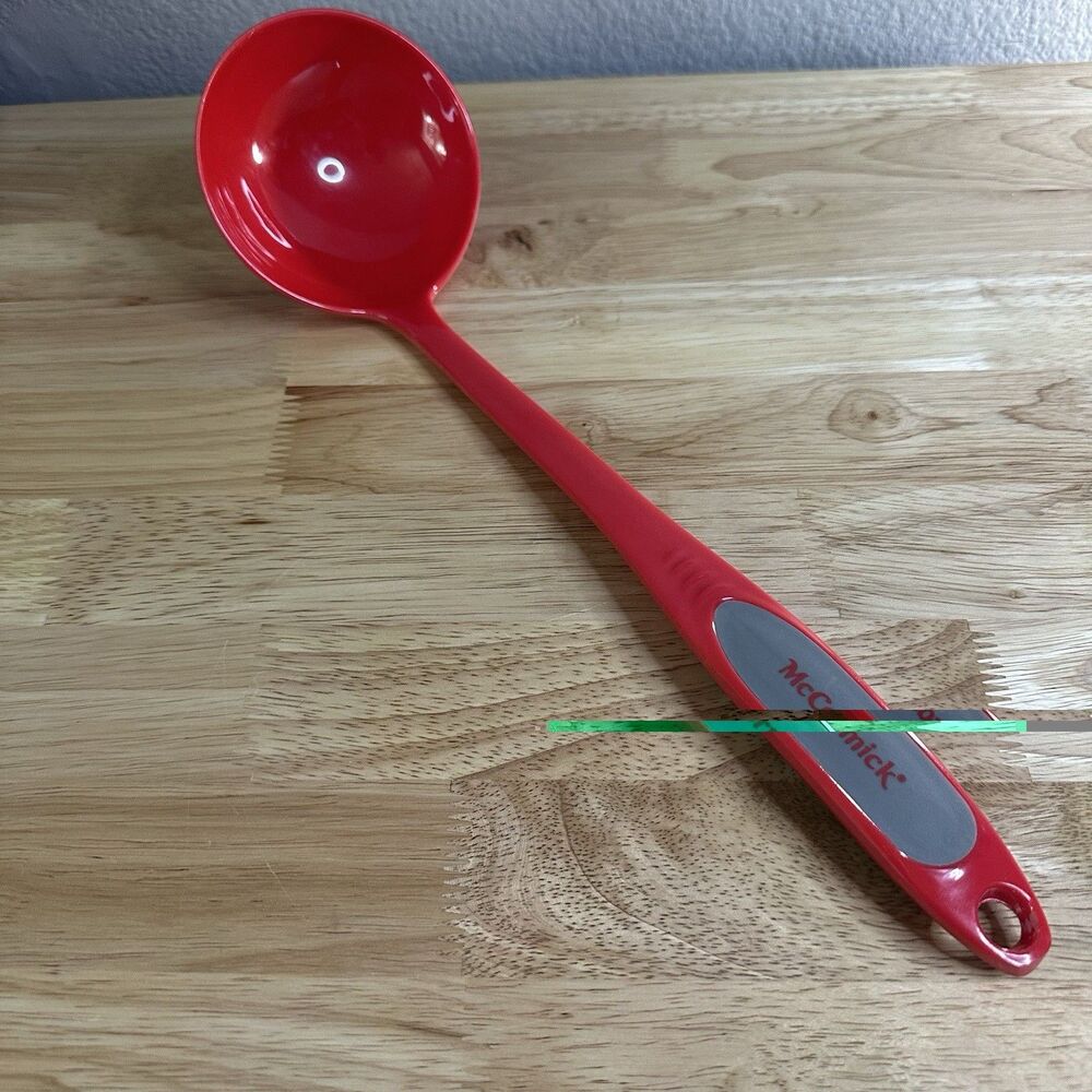 McCormick Soup Ladle Red Melamine Kitchen Serving Ladle Dishwasher Safe